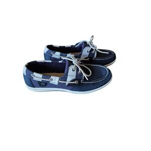 Sperry Topsider Blue Leather Song‎ fish 8.5